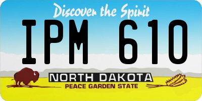 ND license plate IPM610
