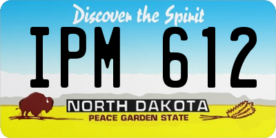 ND license plate IPM612