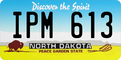 ND license plate IPM613