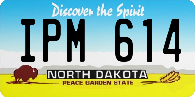 ND license plate IPM614
