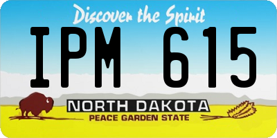 ND license plate IPM615