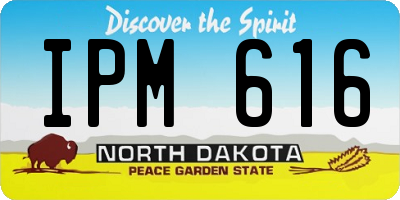 ND license plate IPM616
