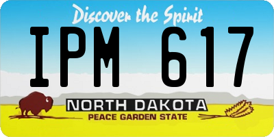 ND license plate IPM617
