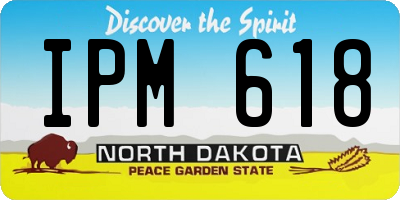 ND license plate IPM618