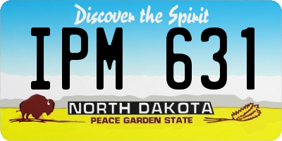 ND license plate IPM631
