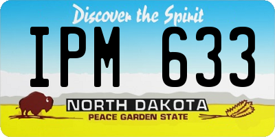 ND license plate IPM633