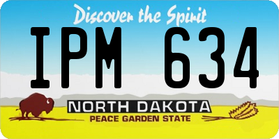 ND license plate IPM634