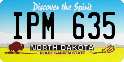 ND license plate IPM635