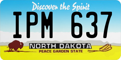 ND license plate IPM637