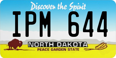 ND license plate IPM644