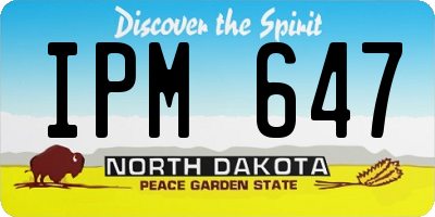 ND license plate IPM647