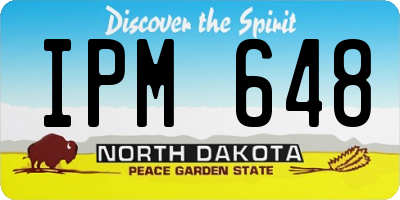 ND license plate IPM648