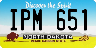 ND license plate IPM651