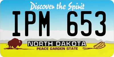 ND license plate IPM653