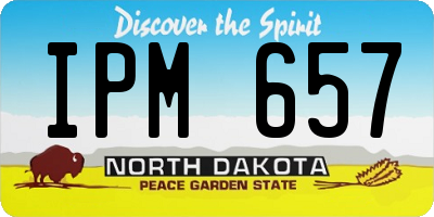 ND license plate IPM657