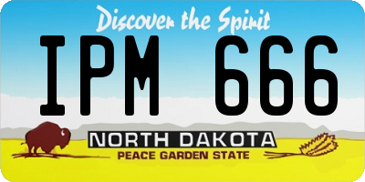 ND license plate IPM666