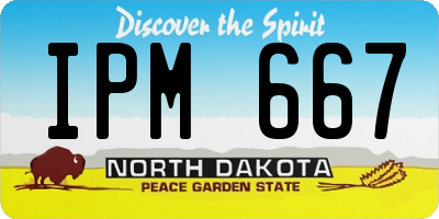 ND license plate IPM667