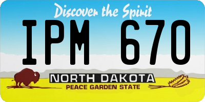 ND license plate IPM670