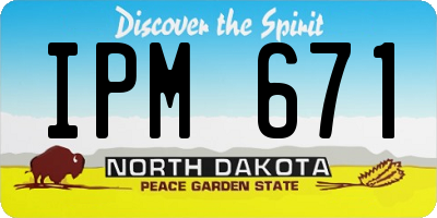 ND license plate IPM671