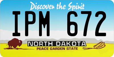 ND license plate IPM672
