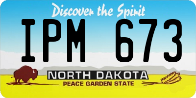 ND license plate IPM673