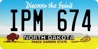 ND license plate IPM674
