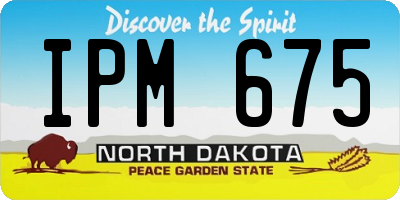ND license plate IPM675