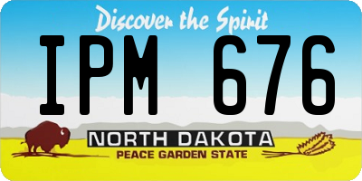 ND license plate IPM676