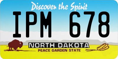 ND license plate IPM678