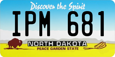 ND license plate IPM681