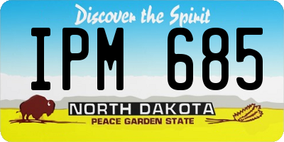 ND license plate IPM685