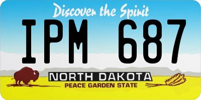 ND license plate IPM687