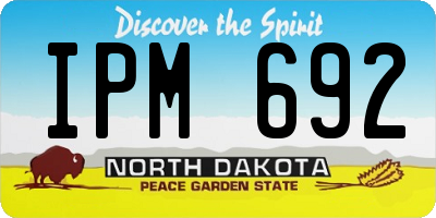 ND license plate IPM692