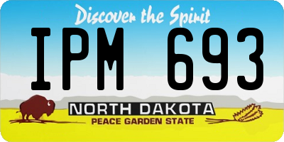 ND license plate IPM693