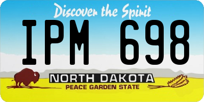 ND license plate IPM698