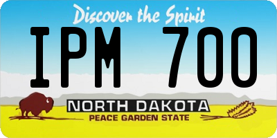 ND license plate IPM700