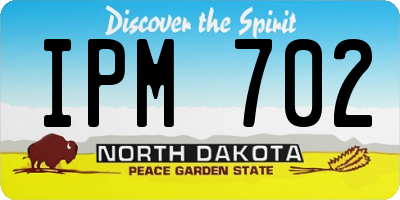 ND license plate IPM702