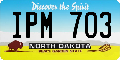 ND license plate IPM703