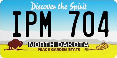 ND license plate IPM704