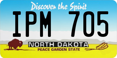 ND license plate IPM705