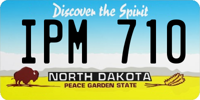 ND license plate IPM710