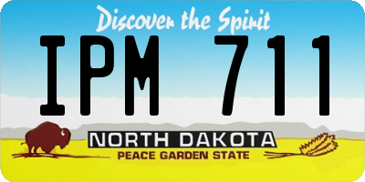 ND license plate IPM711