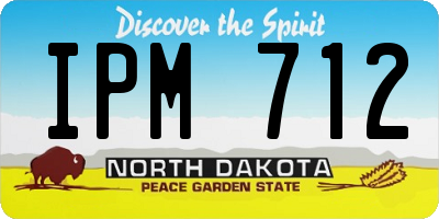 ND license plate IPM712
