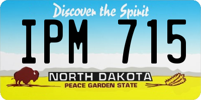 ND license plate IPM715