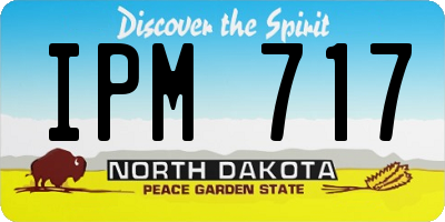 ND license plate IPM717