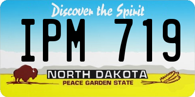 ND license plate IPM719