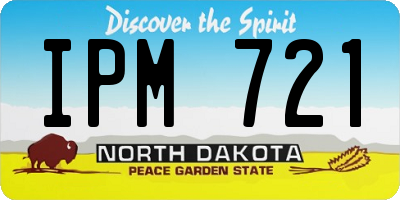 ND license plate IPM721