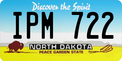 ND license plate IPM722