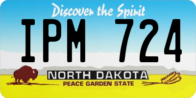 ND license plate IPM724
