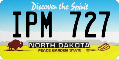 ND license plate IPM727